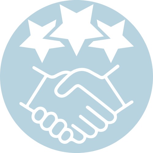 Grafische Darstellung als Symbol für Qualitätsmanagementsystem Schwerpunkt Interim-QMB
